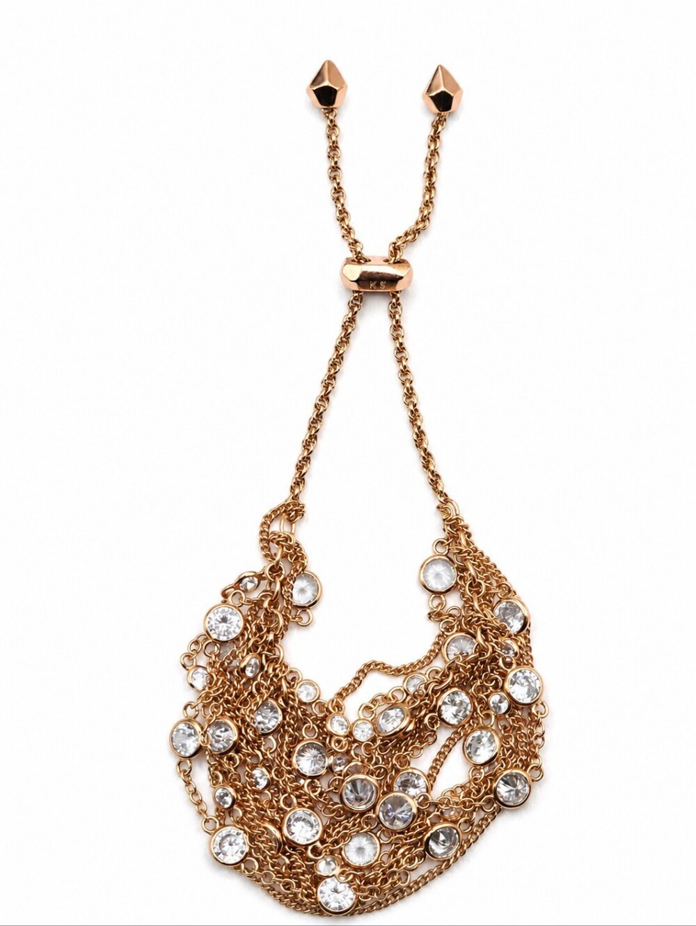 KENDRA SCOTT Rose Gold Multi-strand Adjustable Bracelet Crystals